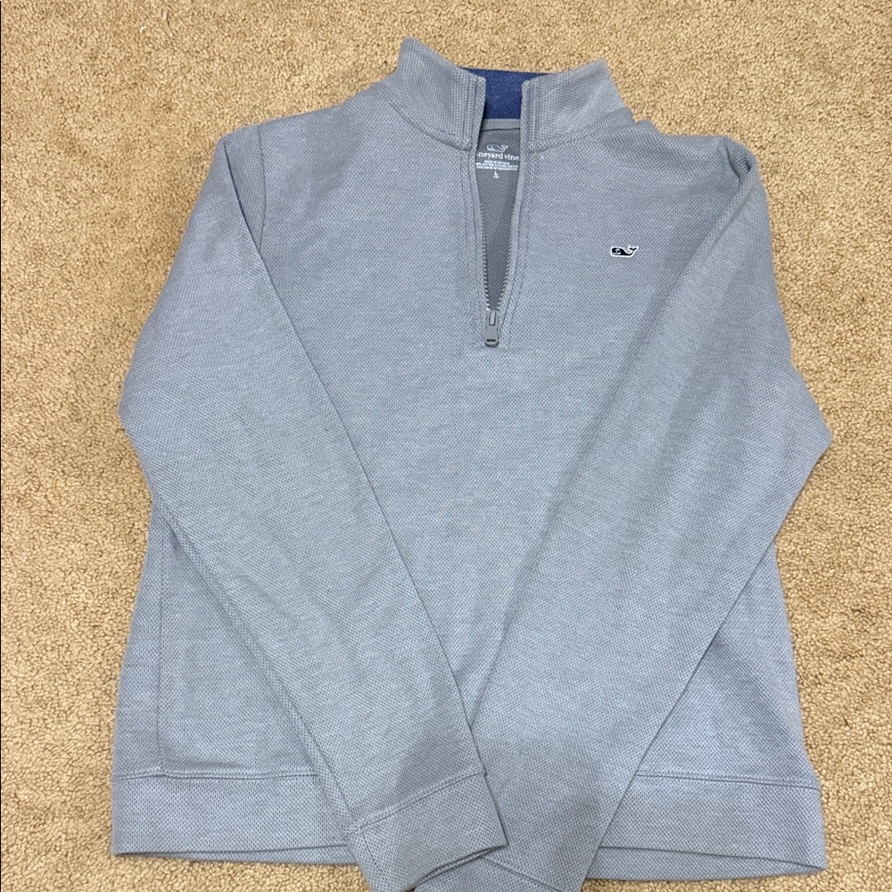 Vineyard Vines boys  Light Gray 1/4 zip